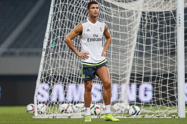Ronaldo var eitthvað illa fyrirkallaður í gær.