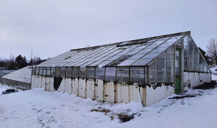 Húsakostur skólans á Reykjum er ekki upp á marga fiska eins og sjá má hér.