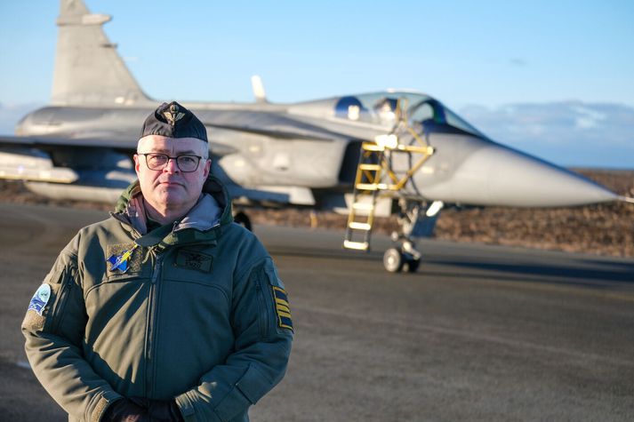 Johan Legardt í yfirliðsforingi í sænska flughernum.