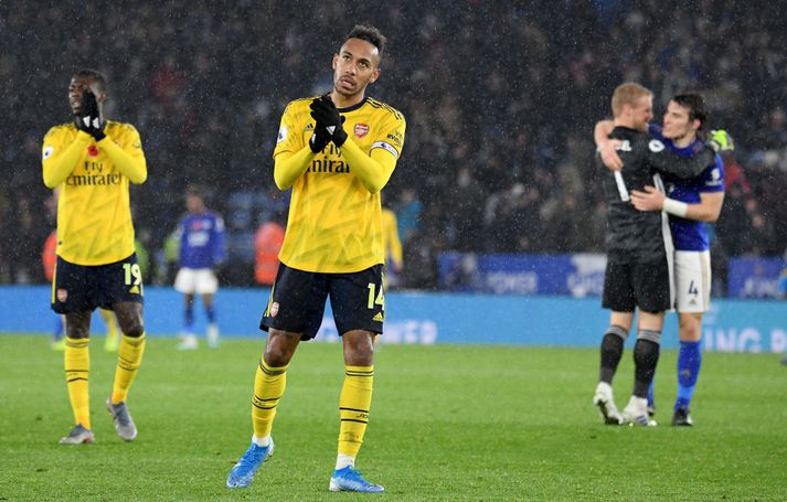 Aubameyang þakkar stuðningsmönnum Arsenal fyrir stuðninginn í gær.