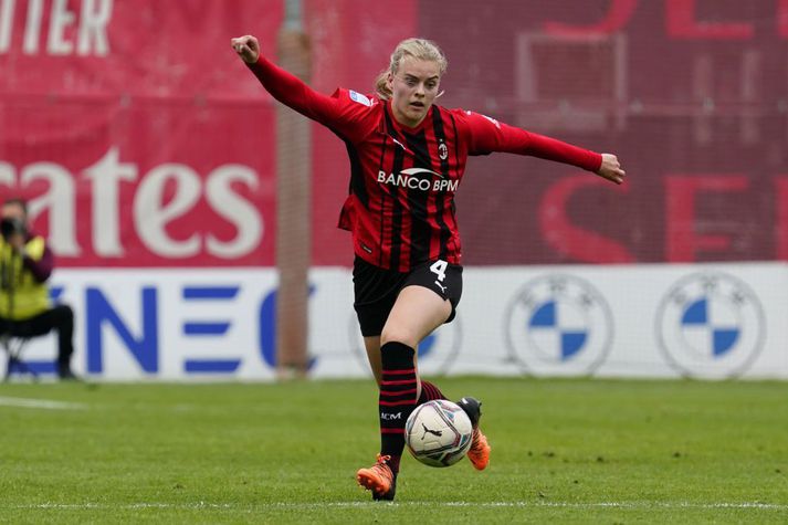 Guðný Árnadóttir lagði upp fyrsta mark AC Milan í dag.