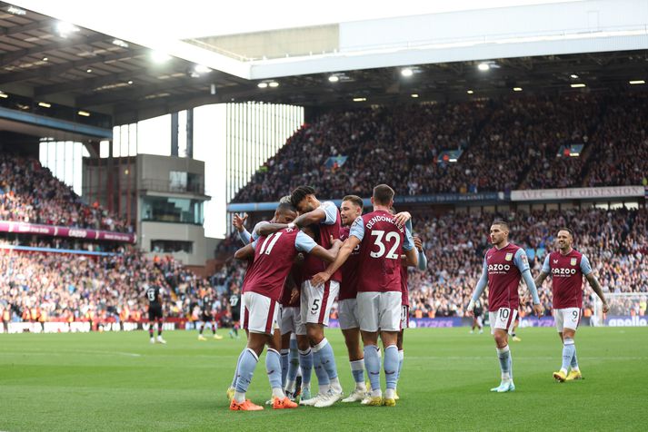 Aston Villa vann öruggan sigur í dag.