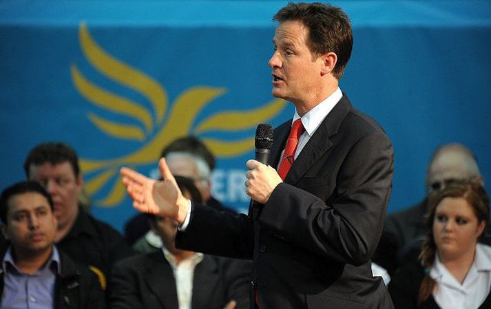 Nick Clegg. Frjálslyndir demókratar virðast hafa misst forskotið.
nordicphotos/AFP