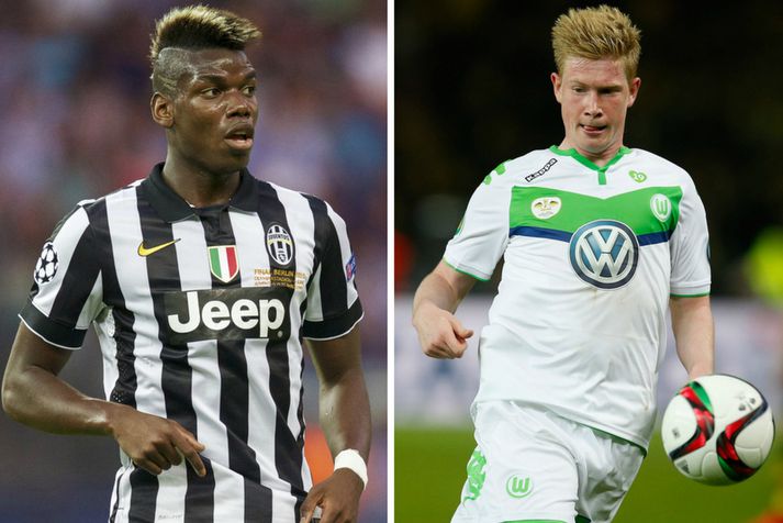 Paul Pogba og Kevin de Bruyne.