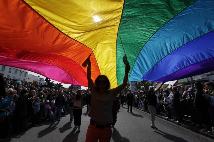 Frá Gay Pride göngunni í Reykjavík í fyrra.