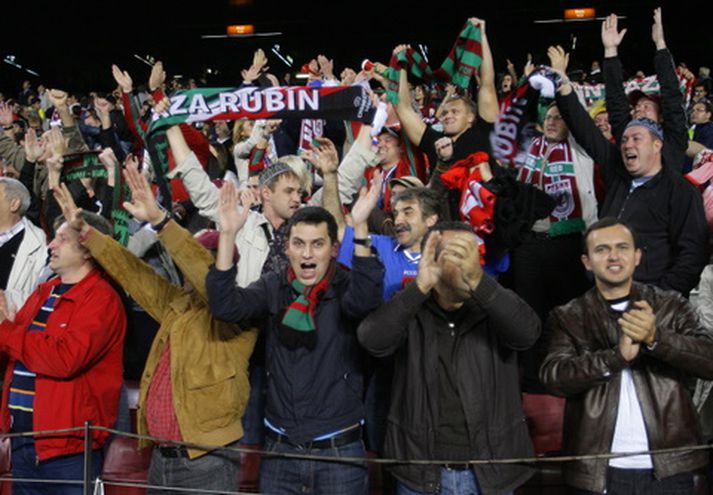 Stuðningsmenn Rubin Kazan höfðu ærna ástæðu til þess að fagna í kvöld.