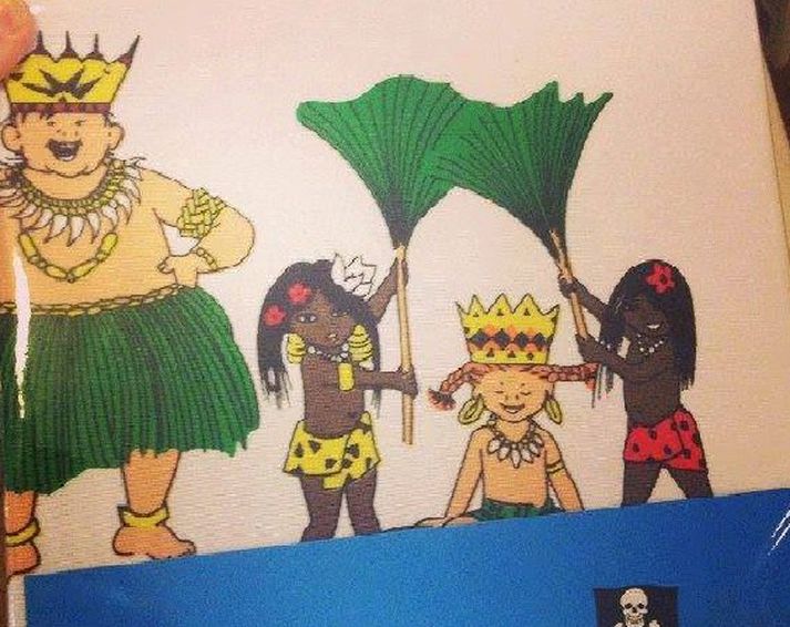 Myndin var fyrst verið notuð í bókinni "Lína langsokkur í Suðurhöfum“ frá árinu 1948.