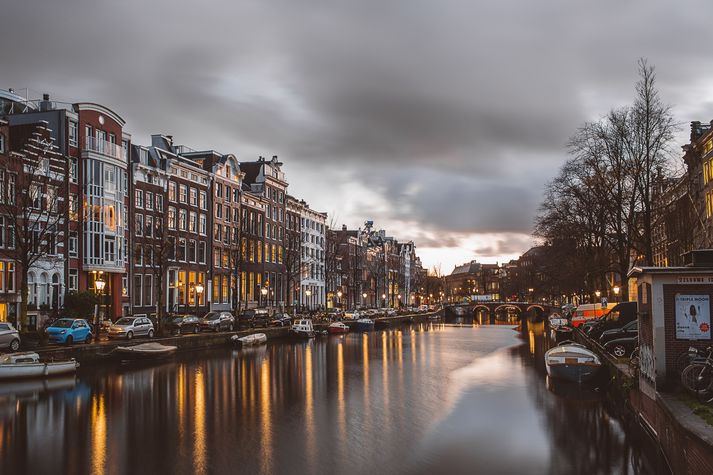 Íslendingurinn var handtekinn í Amsterdam um helgina.