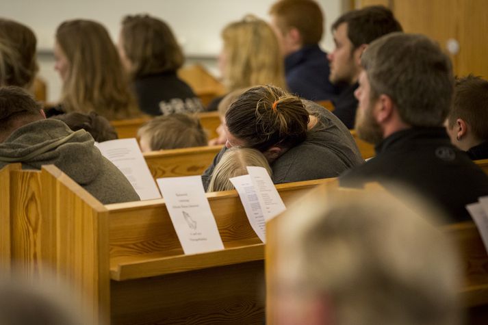 Sóknarpresturinn í Hveragerði segir stundina hafa verið kyrrláta og góða.