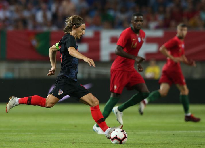 Luka Modric í leiknum í kvöld
