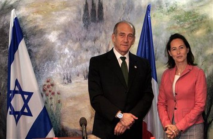 Ségolène Royal fundaði með Ehud Olmert, forsætisráðherra Ísraels í dag.