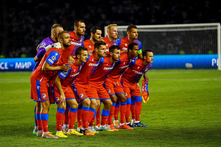 Leikmenn Viktoria Plzen virtust bara nokkuð ánægðir með það að dragast í dauðariðilinn í Meistaradeild Evrópu.
