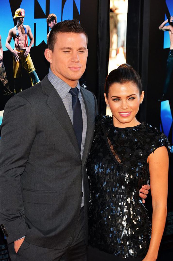 Channing Tatum ásamt eiginkonu sinni, leikkonunni Jennu Dewan.
