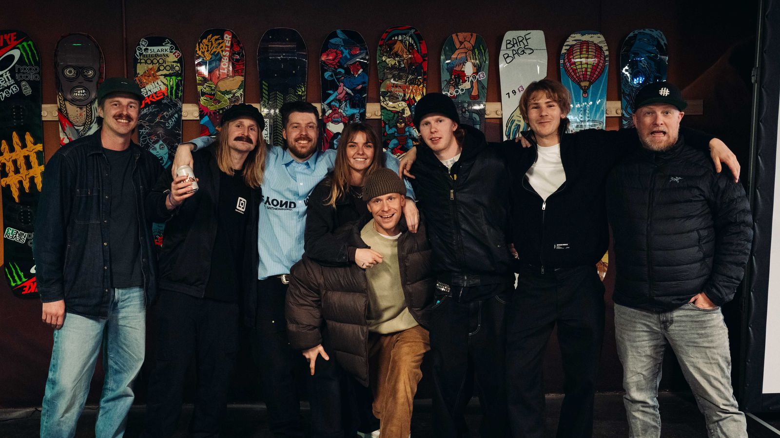 Stór­stjörnur í snjóbrettasenunni fögnuðu