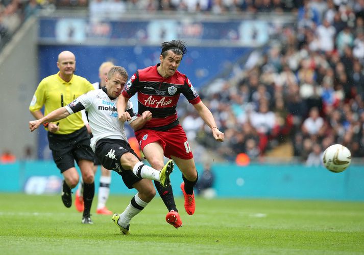 Það var hart barist í leiknum