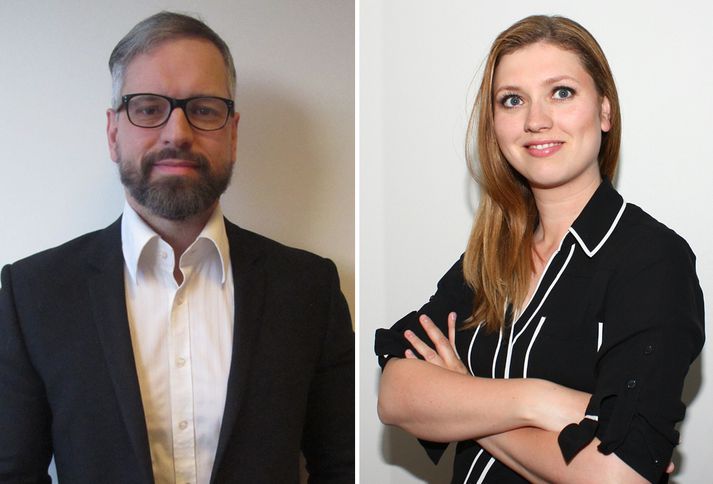 Guðfinnur Þór Newman og Lovísa Árnadóttir hafa verið ráðin í ný störf hjá Samorku.