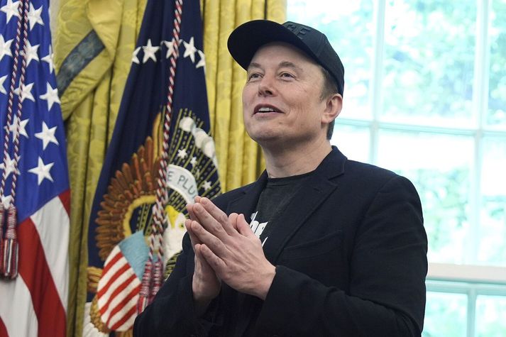 Elon Musk í Hvíta húsinu fyrr rétt rúmri viku.