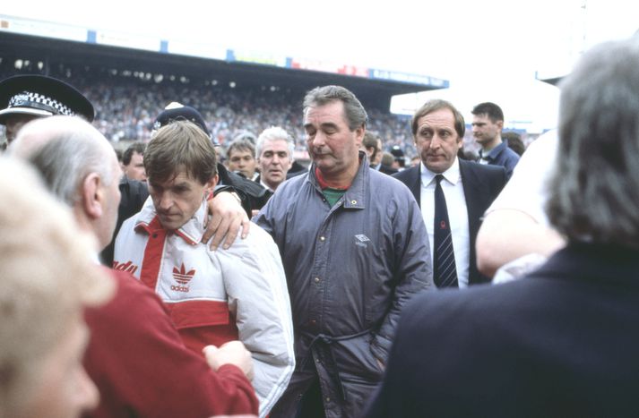 Kenny Dalglish á þessum hræðilega degi á Hillsborough í apríl 1989.
