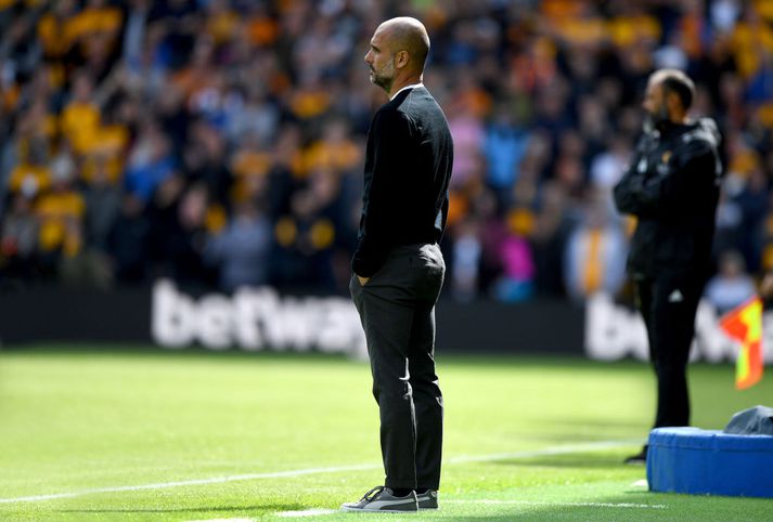 Guardiola á hliðarlínunni í dag