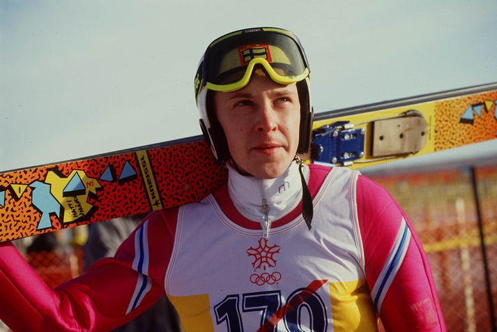 Matti Nykänen á Ólympíuleikunum í Calgary í Kanada árið 1988.