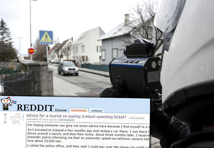 Ferðamaðurinn íhugar að borga ekki 23 þúsund króna sekt.