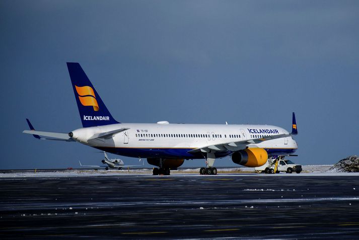 Óveðrið truflaði flugsamgöngur umtalsvert í dag.