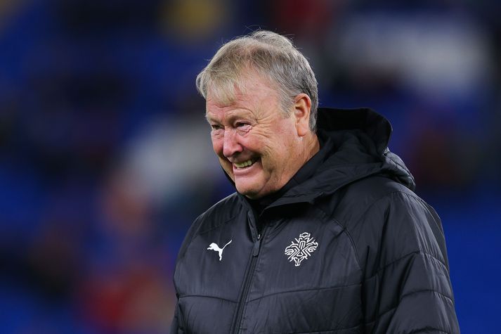 Åge Hareide í starfi sínu sem landsliðsþjálfari Íslands í knattspyrnu. Hér var hann að stýra liðinu á móti Wales í Þjóðadeildinni.