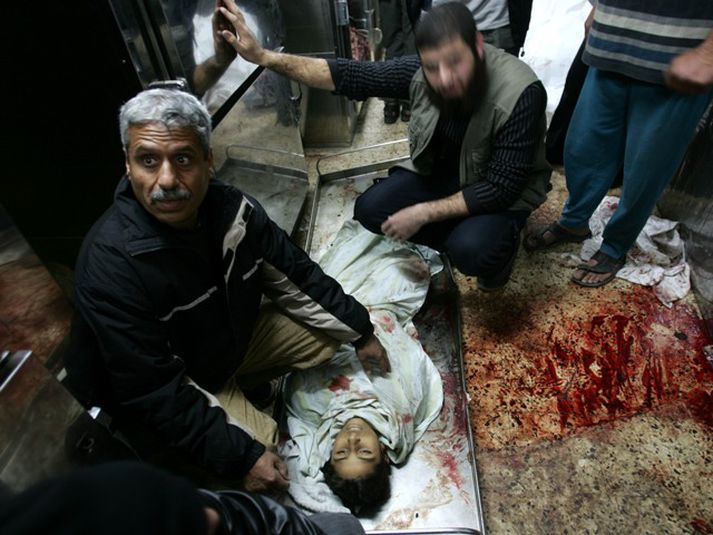 Mikið mannfall  hefur orðið í átökum síðustu daga á Gaza.