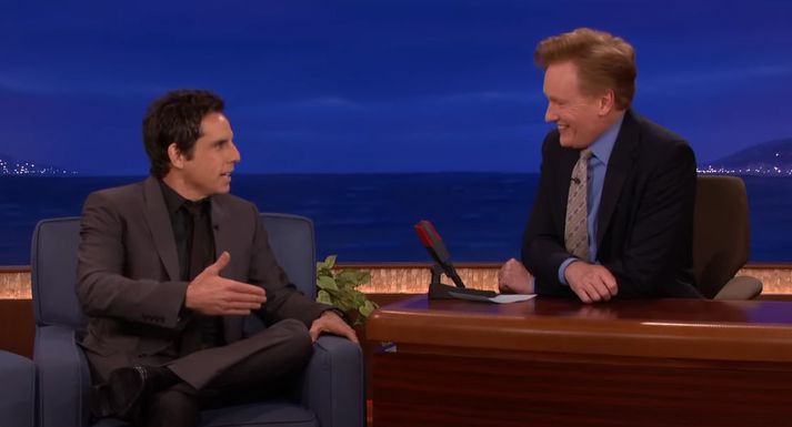 Ben Stiller ræddi um íslenska veðrið við Conan O'Brien.