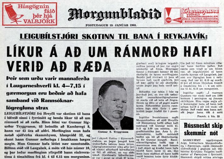 Frétt Morgunblaðsins þann 19. janúar 1968.