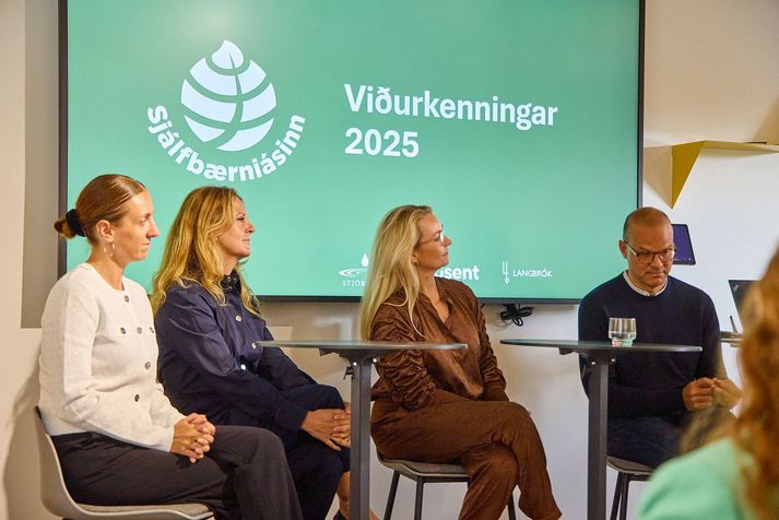 Frá pallborðsumræðum fyrr í dag.