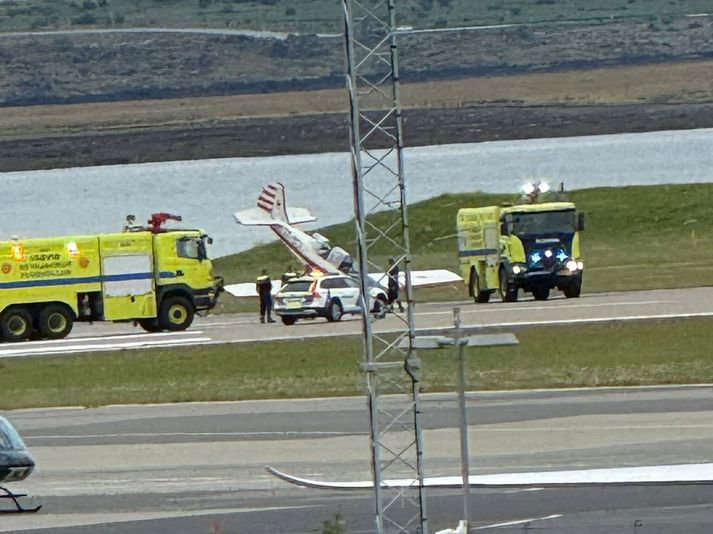 Lendingarbúnaðurinn var ekki alveg í lagi.