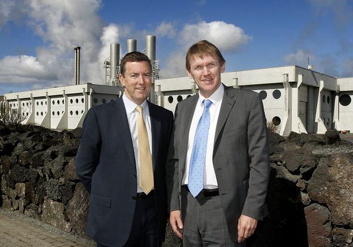 Ross Beaty, kanadískur eigandi Magma Energy og Ásgeir Margeirsson, framkvæmdastjóri Magma á Íslandi. Ásgeir segist fagna því að endanleg niðurstaða varðandi lögmæti kaupa Magma á HS Orku sé komin fram.Fréttablaðið/GVA