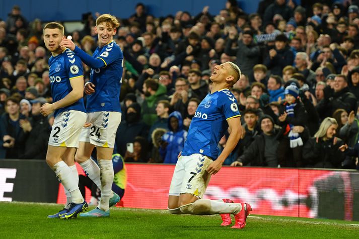 Everton vann langþráðan sigur í ensku úrvalsdeildinni í dag.