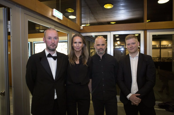 Aðstandendur myndarinnar; leikstjórinn og handritshöfundurinn Rúnar Rúnarsson, Lilja Snorradóttir, Vigfús Þormar Gunnarsson og Elli Cassata. 
