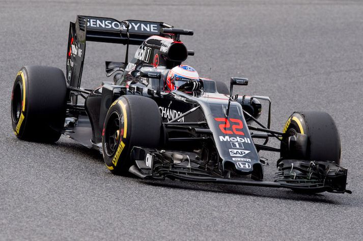 Jenson Button á McLaren bílnum.