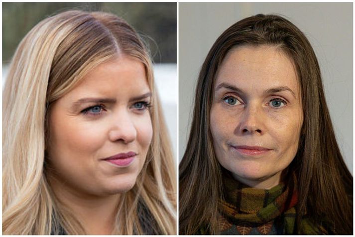 Áslaug Arna Sigurbjörnsdóttir dómsmálaráðherra og Katrín Jakobsdóttir forsætisráðherra. Það skýrist væntanlega í dag með hvaða hætti stjórnvöld koma að rannsókn á Hjalteyrarmálinu svokallaða.