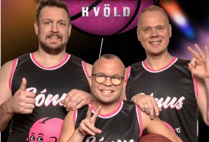 Stefán Árni Pálsson, Andri Már Eggertsson (Nablinn) og Tómas Steindórsson sjá líka léttu hliðarnar á körfuboltanum.