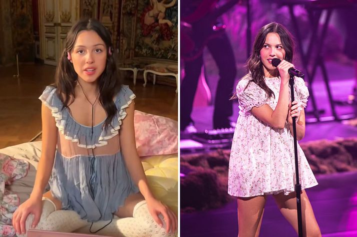 Olivia Rodrigo er ekki par sátt við það að fólk telji hana vera að barngera sig með klæðaburði sínum. Sú gagnrýni sé til marks um normalíseringu barnagirndar.