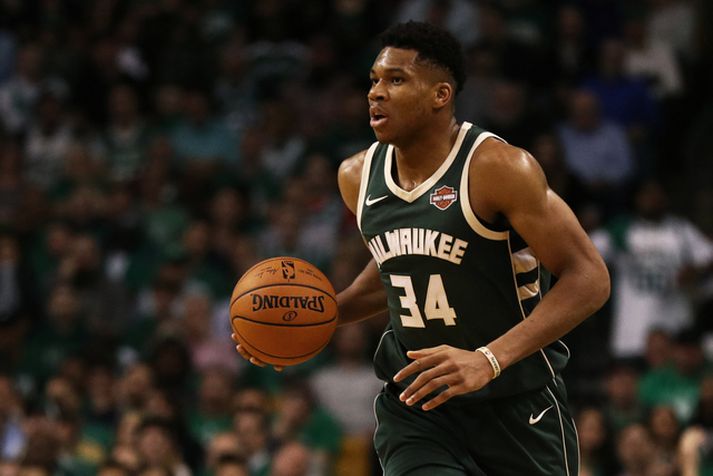 Giannis Antetokounmpo gerði Boston lífið leitt í nótt.