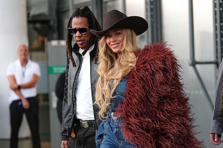 Beyoncé ásamt eiginmanni sínum Jay-Z.