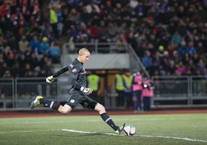 Hannes Þór Halldórsson hélt hreinu gegn Hollandi. 