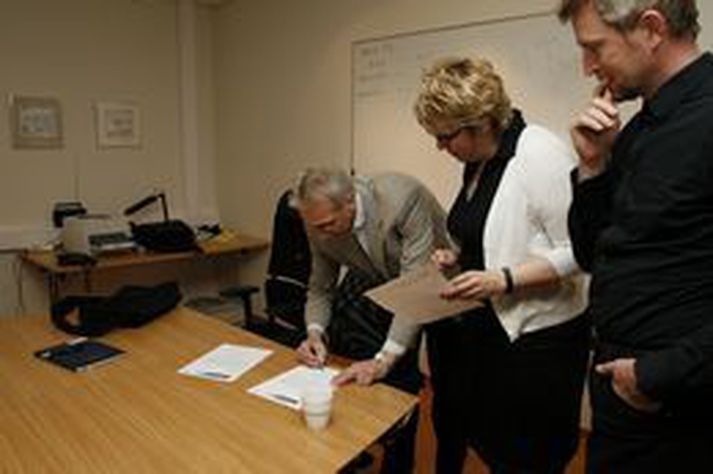 Frá fundi hjúkrunarfræðinga og samninganefndar ríkisins fyrr í vikunni.