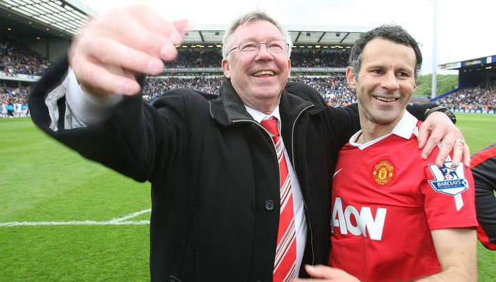 Alex Ferguson og Ryan Giggs.