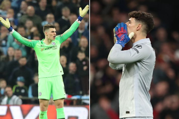 Kepa Arrizabalaga hefur tvisvar verið í markinu í úrslitaleik deildabikarsins. Í bæði skiptin hefur hann verið skúrkurinn.