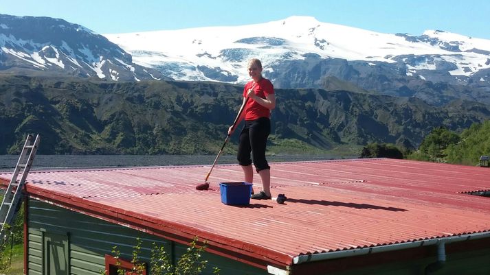 Veðrið frábært í Þórsmörk eins og allstaðar á landinu.