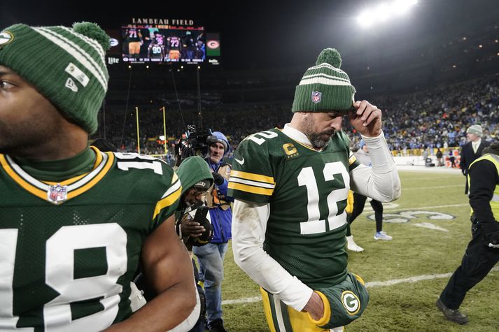 Aaron Rodgers eftir tap Green Bay Packers á móti Detroit Lions á heimavelli sínum í nótt.