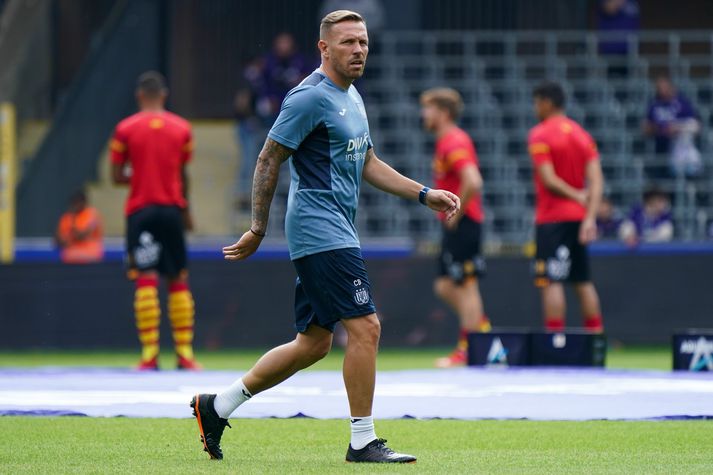Craig Bellamy á æfingu með unglingaliði Anderlecht, en hann stýrði liðinu árin 2019-2021 áður en hann færði sig til Burnley
