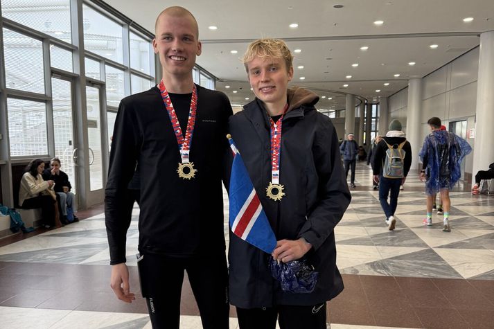 Stefán Kári Smárason og Bjarki Fannar Benediktsson settu báðir Íslandsmet í hlaupinu um helgina.