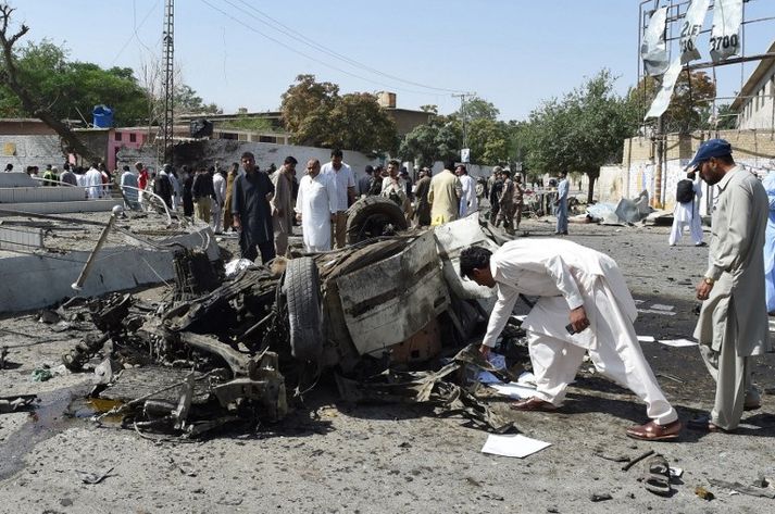 Tíu lögreglumenn fórust í árás gærdagsins í Quetta.